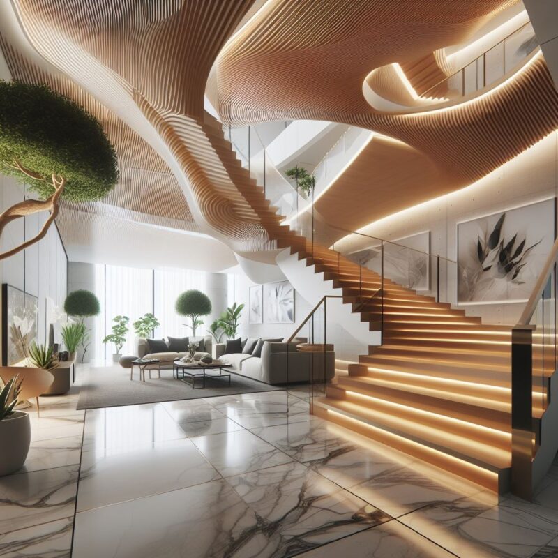 Escadas de concreto internas