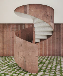 Escada em caracol de ferro