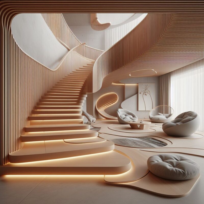 Escada para casa de madeira