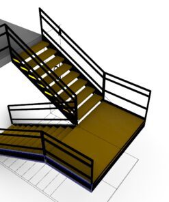 Escada metálica tipo U