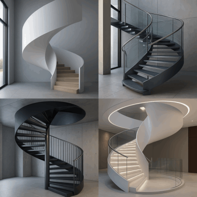 o que é uma escada helicoidal