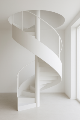 Escada helicoidal de chapa única