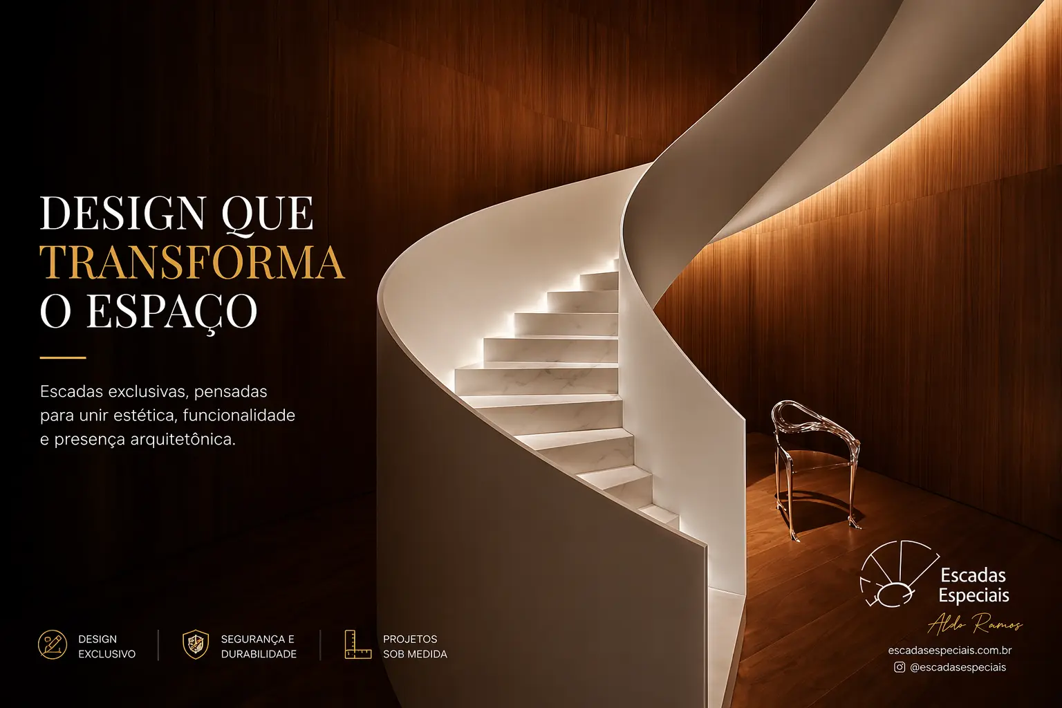 Escada Helicoidal Sob Medida - Escadas Especiais